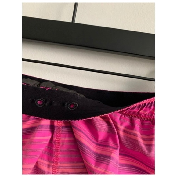 LULULEMON Pink Striped Shorts - Picture 3 of 4